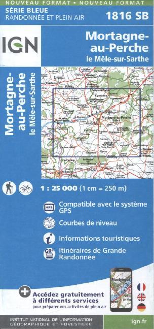 IGN Karte, Serie Bleue Top 25 Mortagne Perche main product photo