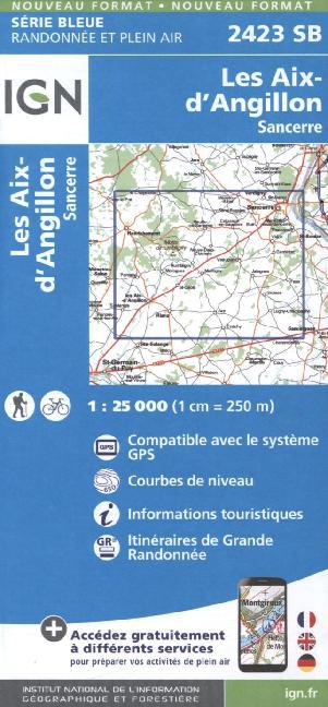 IGN Karte, Serie Bleue Top 25 Les Aix d'Angillon main product photo