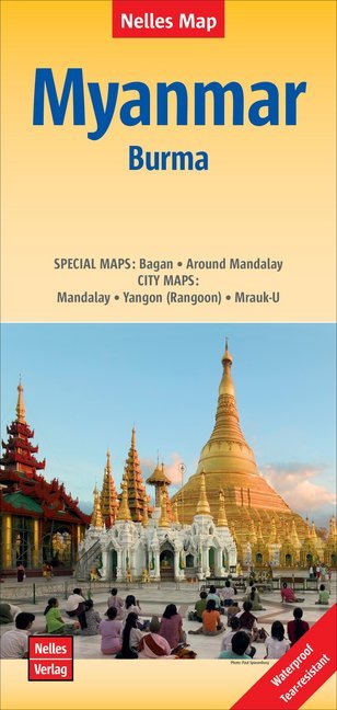 Nelles Map Landkarte Myanmar - Burma | Myanmar - Birmanie | Myanmar - Birmania main product photo