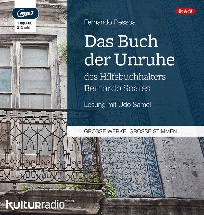 Das Buch der Unruhe des Hilfsbuchhalters Bernardo Soares, 1 Audio-CD, 1 MP3 main product photo