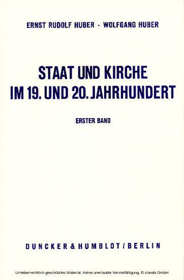 Staat und Kirche im 19. und 20. Jahrhundert. main product photo