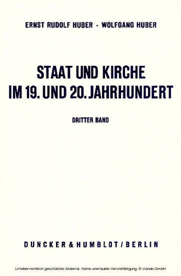 Staat und Kirche im 19. und 20. Jahrhundert. main product photo