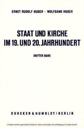 Staat und Kirche im 19. und 20. Jahrhundert.
