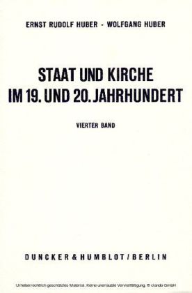 Staat und Kirche im 19. und 20. Jahrhundert.