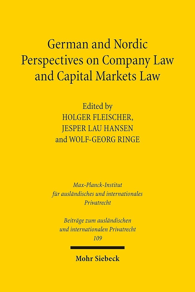 German and Nordic Perspectives on Company Law and Capital Markets Law main product photo