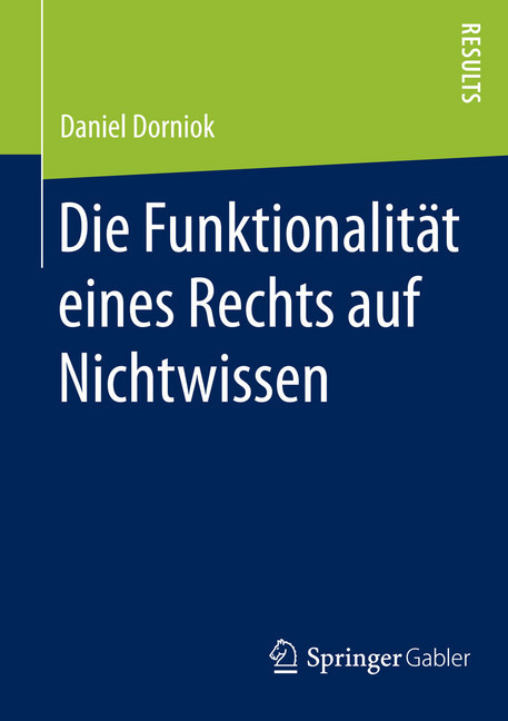 Die Funktionalität eines Rechts auf Nichtwissen main product photo