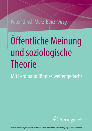 Öffentliche Meinung und soziologische Theorie main product photo