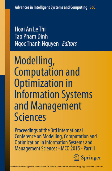 Modelling, Computation and Optimization in Information Systems and Management Sciences main product photo