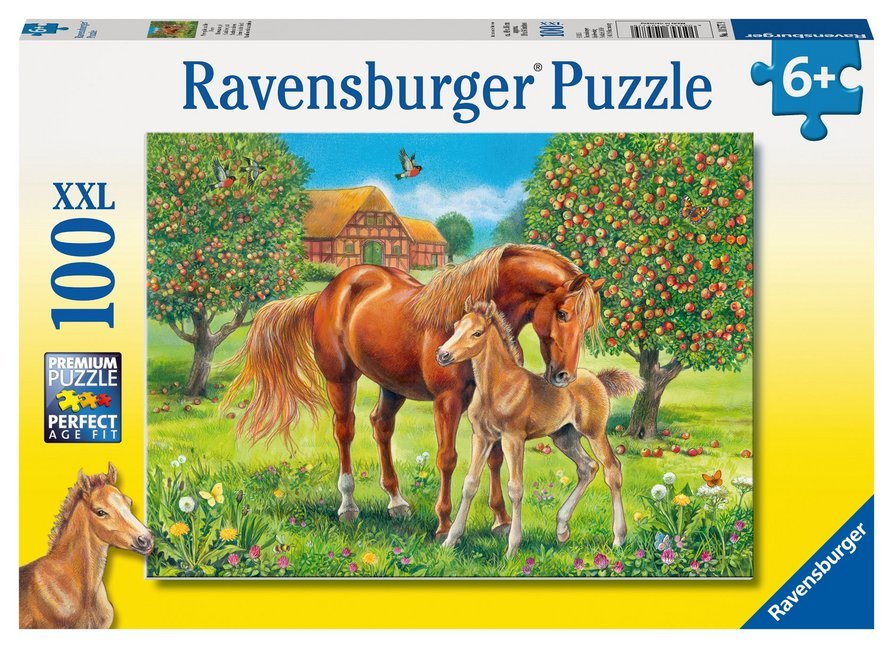 Ravensburger Kinderpuzzle - 10577 Pferdeglück auf der Wiese - Pferde-Puzzle für Kinder ab 6 Jahren, mit 100 Teilen im XXL-Format main product photo