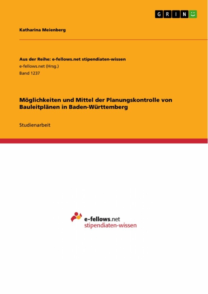 Möglichkeiten und Mittel der Planungskontrolle von Bauleitplänen in Baden-Württemberg main product photo