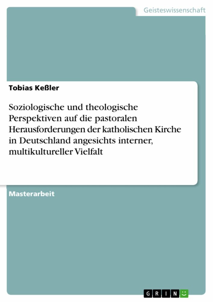 Soziologische und theologische Perspektiven auf die pastoralen Herausforderungen der katholischen Kirche in Deutschland angesichts interner, multikultureller Vielfalt main product photo