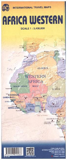 International Travel Map ITM Africa Western main product photo