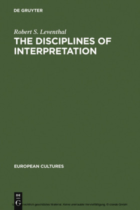 The Disciplines of Interpretation