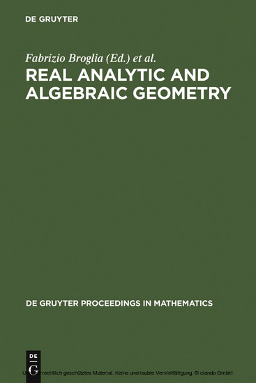 Real Analytic and Algebraic Geometry main product photo