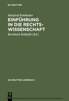 Einführung in die Rechtswissenschaft