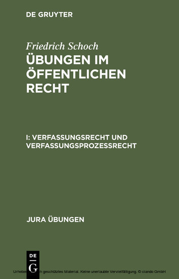 Verfassungsrecht und Verfassungsprozeßrecht main product photo