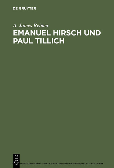 Emanuel Hirsch und Paul Tillich main product photo