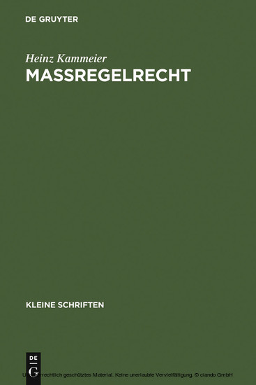 Maßregelrecht main product photo