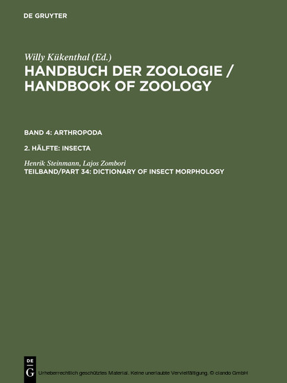 Dictionary of Insect Morphology main product photo