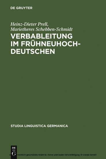 Verbableitung im Frühneuhochdeutschen main product photo