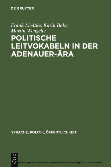 Politische Leitvokabeln in der Adenauer-Ära main product photo