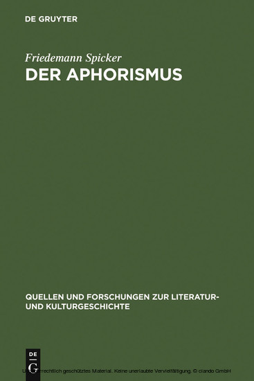 Der Aphorismus main product photo