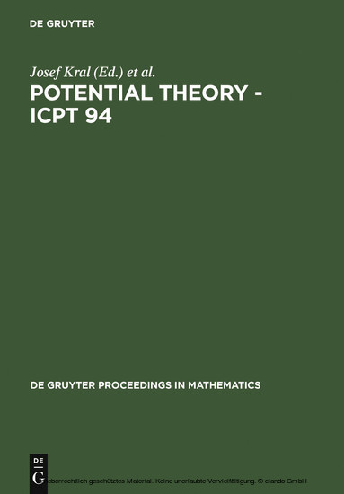 Potential Theory - ICPT 94 main product photo