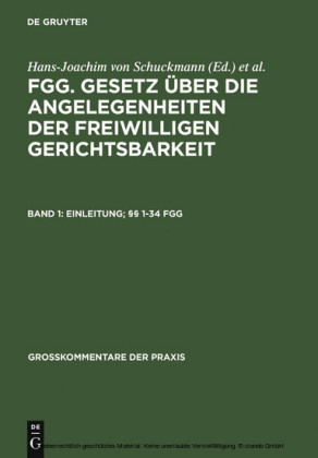 Einleitung; 1-34 FGG