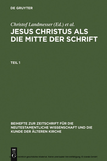 Jesus Christus als die Mitte der Schrift main product photo