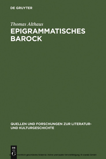 Epigrammatisches Barock main product photo