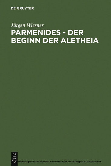 Parmenides - der Beginn der Aletheia main product photo