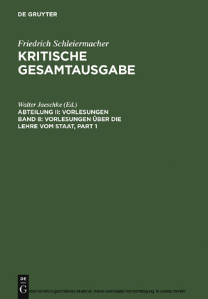 Vorlesungen über die Lehre vom Staat