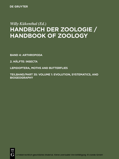 Volume 1: Evolution, Systematics, and Biogeography main product photo