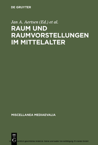 Raum und Raumvorstellungen im Mittelalter main product photo
