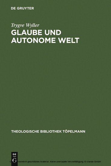 Glaube und autonome Welt main product photo