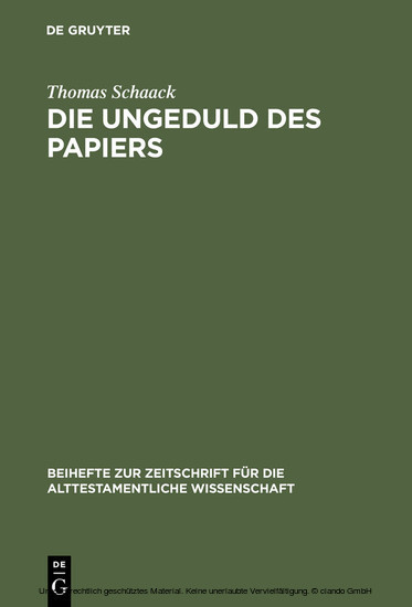 Die Ungeduld des Papiers main product photo