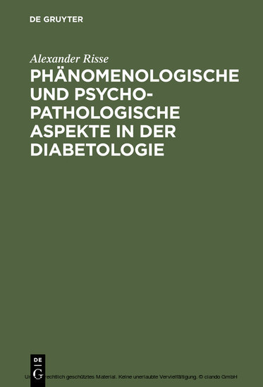 Phänomenologische und psychopathologische Aspekte in der Diabetologie main product photo