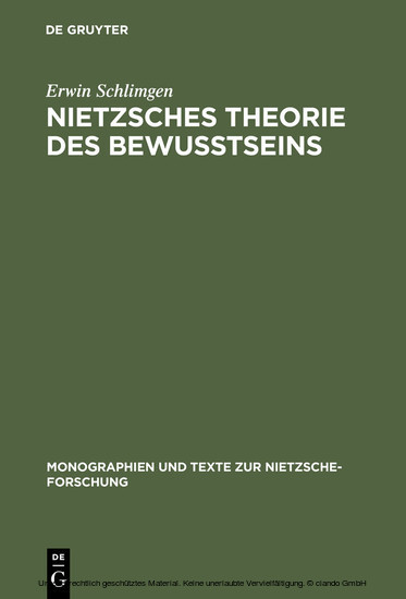 Nietzsches Theorie des Bewußtseins main product photo