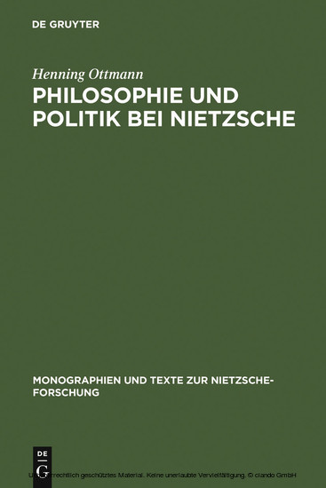 Philosophie und Politik bei Nietzsche main product photo