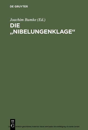 Die 'Nibelungenklage' main product photo