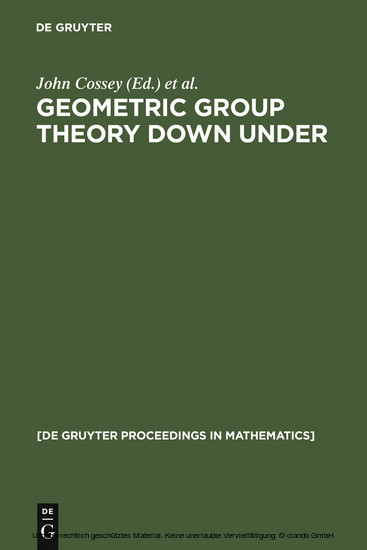 Geometric Group Theory Down Under main product photo