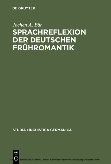 Sprachreflexion der deutschen Frühromantik main product photo