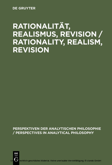 Rationalität, Realismus, Revision / Rationality, Realism, Revision main product photo
