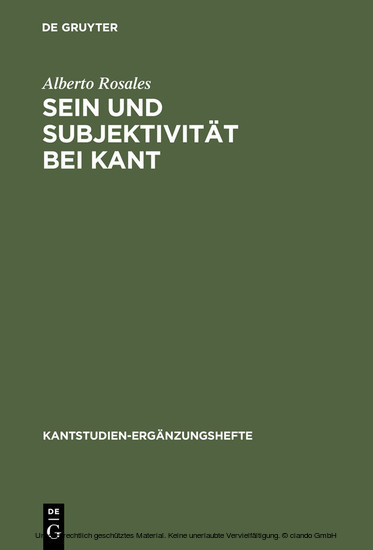 Sein und Subjektivität bei Kant main product photo