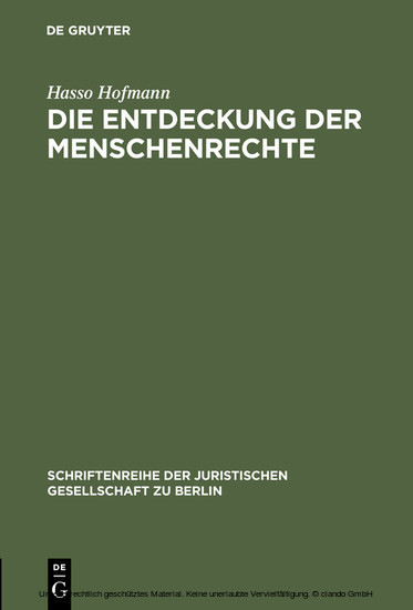 Die Entdeckung der Menschenrechte main product photo