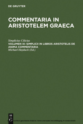 Simplicii in libros Aristotelis de anima commentaria