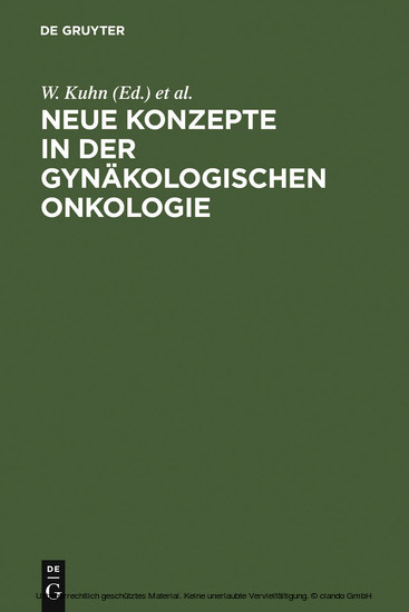 Neue Konzepte in der gynäkologischen Onkologie main product photo