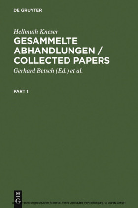 Gesammelte Abhandlungen / Collected Papers
