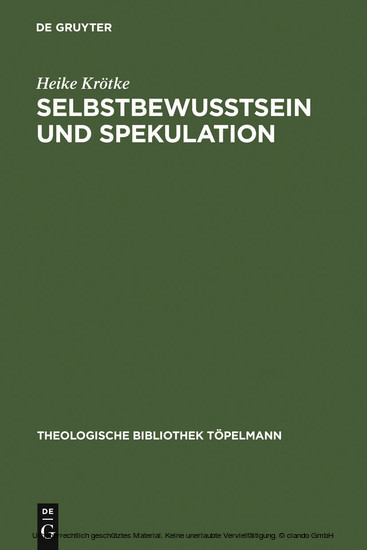 Selbstbewußtsein und Spekulation main product photo