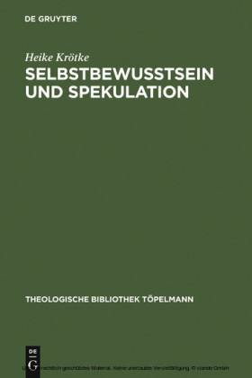Selbstbewußtsein und Spekulation